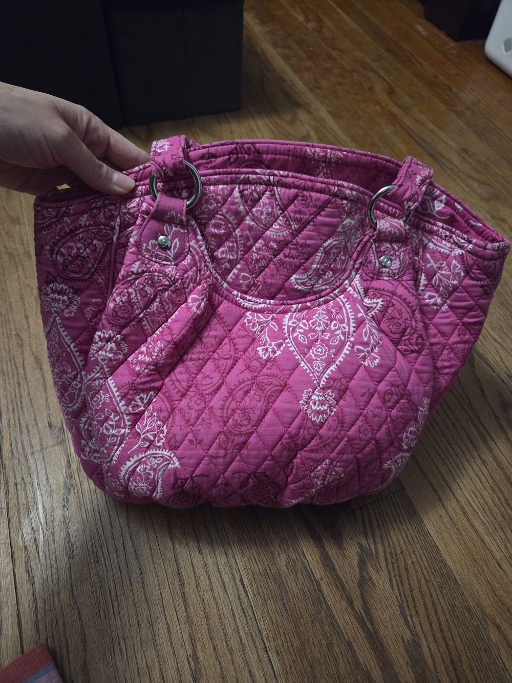 Vera Bradley Quilted Pink Paisley Shoulder Bag